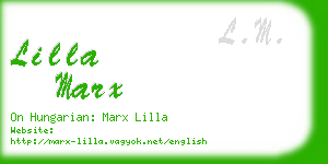 lilla marx business card